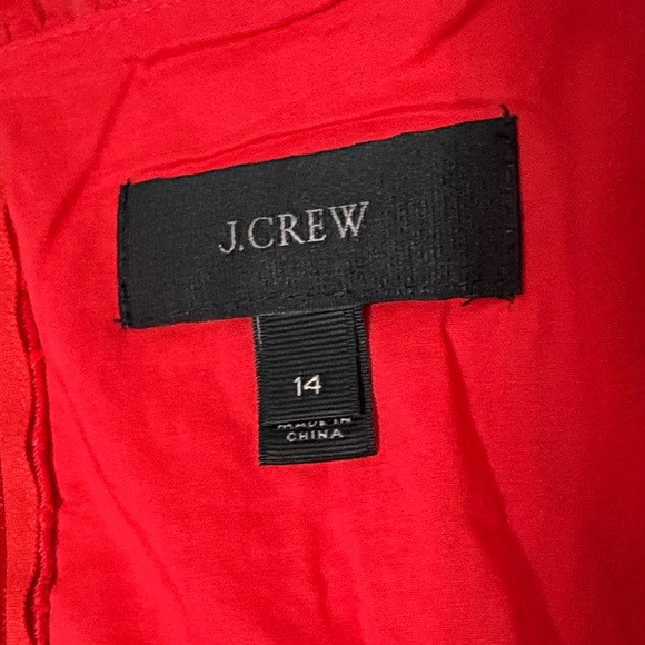 J. Crew Red Eyelet Lace Flora Mini Dress Size 14 - Picture 5 of 8